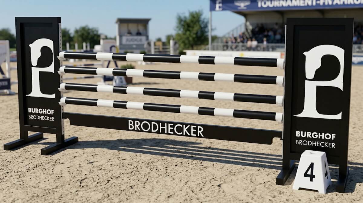 FAIRJUMP.eu Individuelle Werbeständer für den Pferdesport