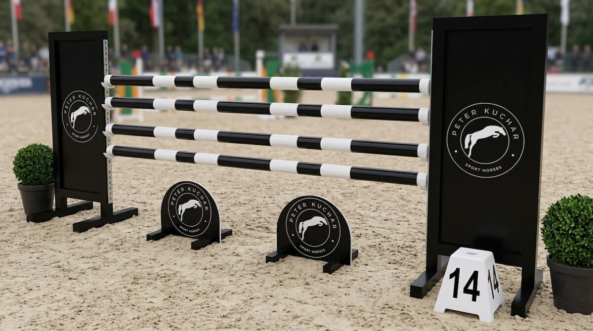 FAIRJUMP.eu Individuelle Werbeständer für den Pferdesport