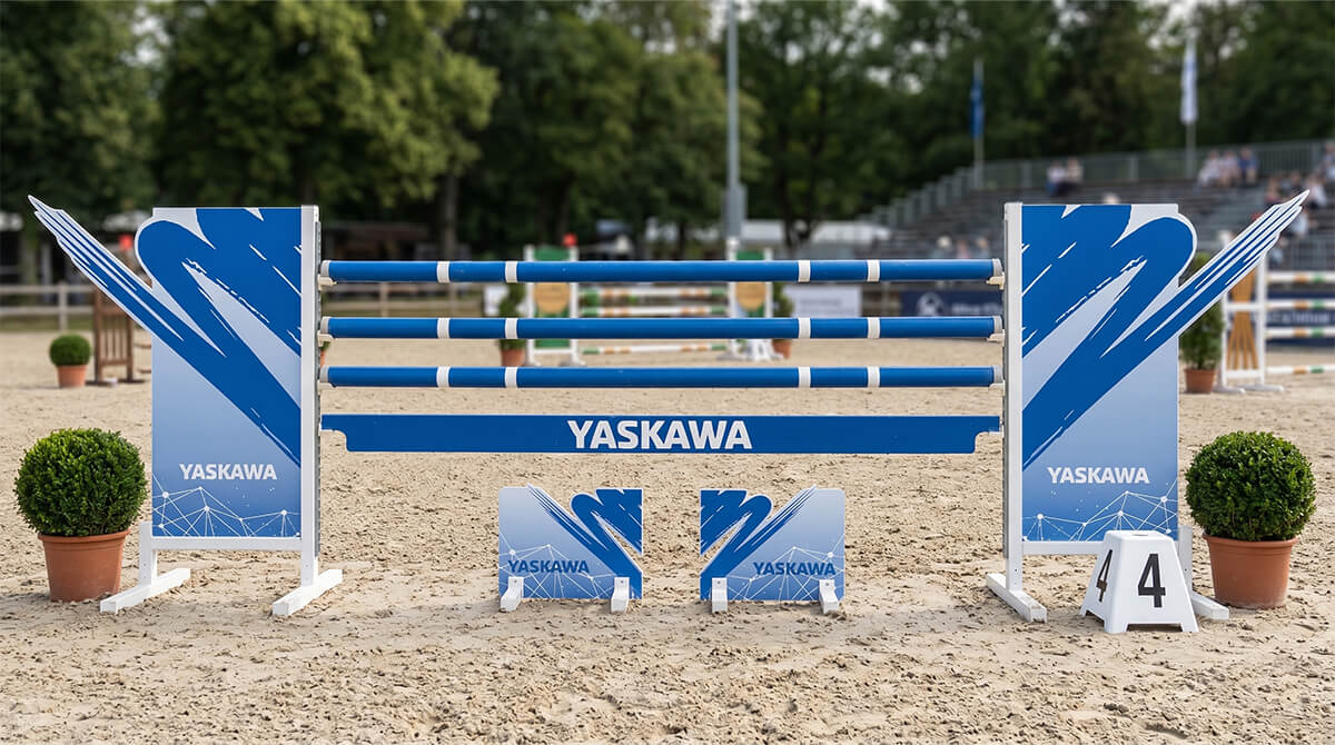 FAIRJUMP.eu Individuelle Werbeständer für den Pferdesport