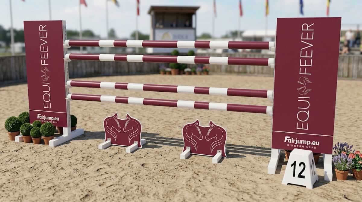 FAIRJUMP.eu Individuelle Werbeständer für den Pferdesport